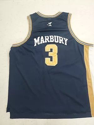 Vtg Georgia Tech 3 Stephon Marbury Stitched Jersey Size 2XL XXL Starbury Blue  • $25