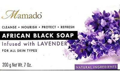 Mamado African Black Soap Infused With Lavender 200g • £5.99