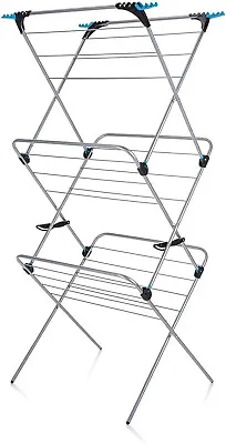 Minky Extra Strong 3 Tier Airer Drying Space Laundry Large 21M Foldable Sturdy • £35.99