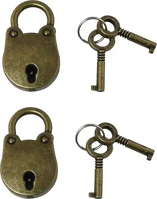 2pcs Vintage Style Mini Bear Padlock Key Lock Zinc Alloy Bear Head Shape US • $21.99