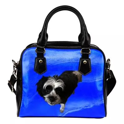 Maltipoo Dog Custom-Made Designer Handbag Shoulder Bag - Black & White Maltipoo • $25.99