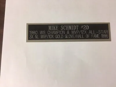 Mike Schmidt (phillies) Nameplate For Signed Ball Case/jersey Case/photo • $7.95