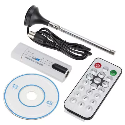 Digital Satellite DVB T2 USB TV Stick Tuner With Antenna Remote USB TV Receiver • $28.72