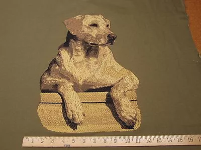 Vintage Labrador Retriever Dog Tapestry Fabric Pillow And Craft Panel • $7.95