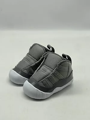 Nike Jordan 11 ‘Cool Grey’ Crib Booties - Size 1.5 UK 2C EU 17 - CI6165-005 • £24.99