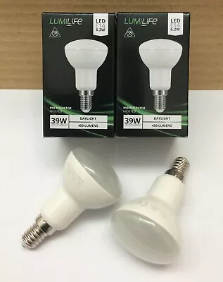 R50 LED 6.2w = 39w ( 40w ) E14 Small Screw Daylight Spot Light Lumilife Bulbs • £8.95