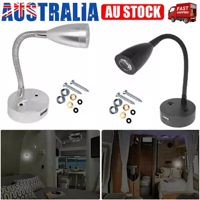 Touch Switch USB 12V LED Spot Reading Light Warm White Camper Caravan Boat RV • $26.99