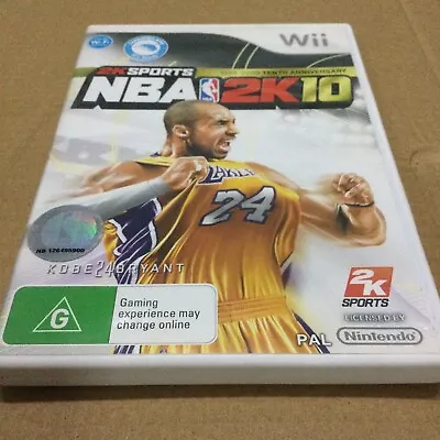 2K Sports NBA 2K10 NINTENDO Wii Aus Pal 2010 Kobe 24 Bryant • $12.45