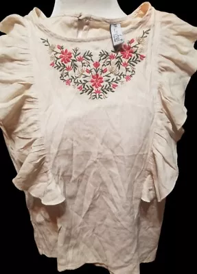 Loryfel Beautiful Made In Mexico Embroidered Top Medium • $15