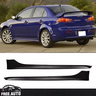 Fits 08-17 Mitsubishi Lancer OE Style Side Skirt Spoiler Splitter Polypropylene • $139.99