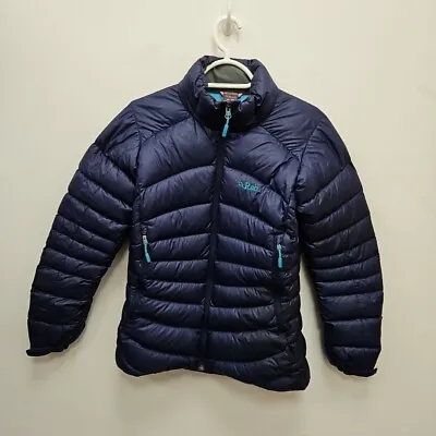 Rab Cirque Microlight Pertex Quantum Pro Mountain Down Blue Jacket Size UK 8 • £69.99