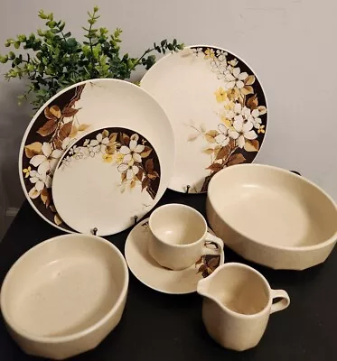 33 VTG Mikasa Indian Feast PLEASANT VALLEY Service 6 PlatesBowls Cups Platter • $174.67