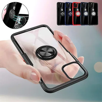 $4.99 • Buy Clear Shockproof Case For IPhone 14 +13 12 11 Pro Max Carbon Fiber Ring Cover