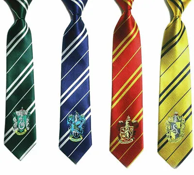 Harry Potter Gryffindor Slytherin Hufflepuff Ravenclaw Necktie Tie USA SHIP • $12.99