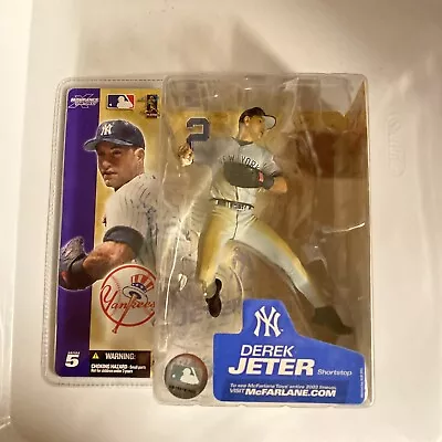 McFarlane MLB Series 5 Derek Jeter New York Yankees Action Figure Grey Variant! • $0.99