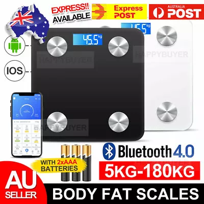 Bluetooth Body Fat Scale BMI Scales Smart Wireless Digital Bathroom Weight Scale • $19.95