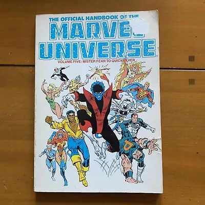 The Official Handbook Of The Marvel Universe Volume Five - Vintage 1987 Good Con • £9.99