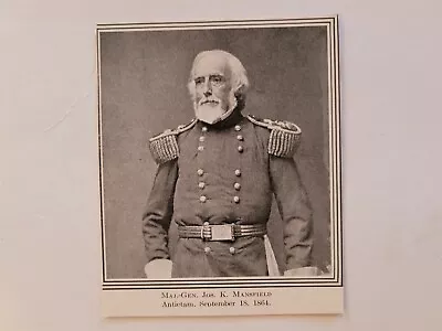 Joseph K. Mansfield 1911 Civil War Portrait RRC Panel RARE! • $19.99