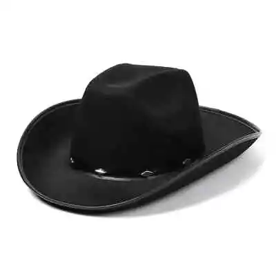 Western Cowboy Hat Retro Jazz Hat Wide Brim Wild West Cap Cowgirl Men Women • $11.95