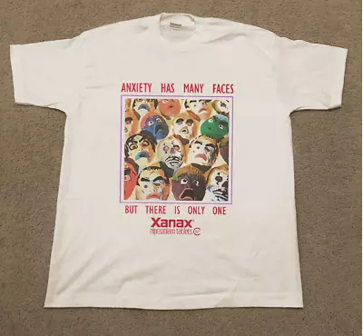 $16.95 • Buy Anxiety Has Many Faces Xanax T-Shirt