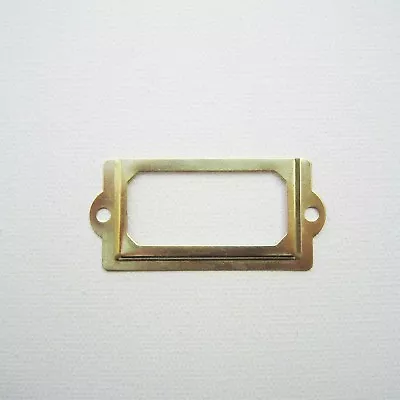 12pcs Golden Antique Brass Drawer Label Pull Frame Handle File Name Card Holder  • $4.99