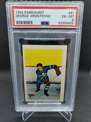 1952 Parkhurst George Armstrong Toronto Maple Leafs Graded 6 • $2069.09