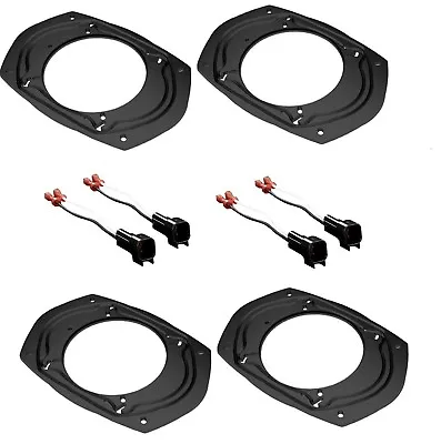 4pcs FORD 6x9 5x7 6x8 To 5.25  6.5  Car Speaker Adapter Plate With Wire Harness  • $21.95