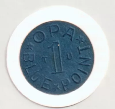 Rare Old 1944 US WWII OPA TU Blue Ration Food Token Vintage Collection War Coin • $1.25