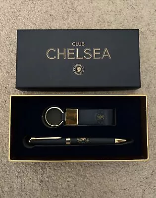 Chelsea FC - CLUB CHELSEA-Brand New Executive Ballpoint Pen & Keyring Gift Box • £22