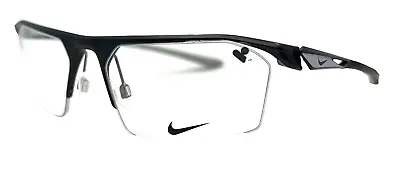 NIKE - 8050 003 57/18/145 - BLACK / GRAY - NEW Authentic MEN EYEGLASSES Frame • $129.95