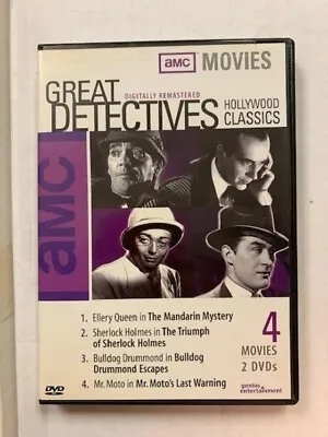 AMC - Great Detectives 4 Movies Holmes Bulldog Mr Moto Ellery Queen • $5