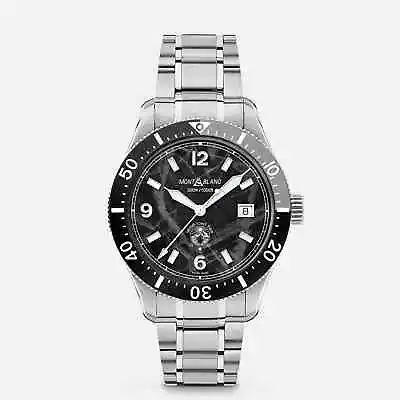 Montblanc 1858 Iced Sea Automatic Date Black Dial Watch MB129371 • $2595