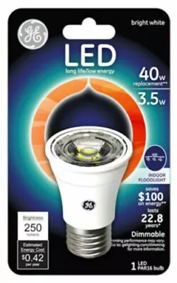 GE 40w Bright White Indoor Floodlight Dimmable PAR16 Bulb 26383 • $8.85