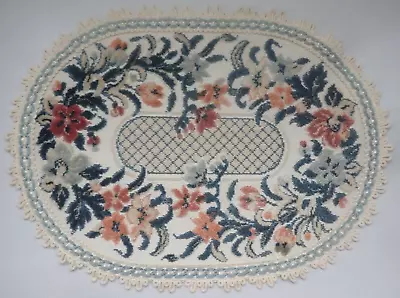 Authentic Vintage Tapestry Doily Style Rug Doll House Size Victorian Floral 13  • $18.99