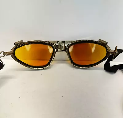 VTG WWII Authentic U.S Air Corps Type B-7 Flying Goggles American Optical • $350.65