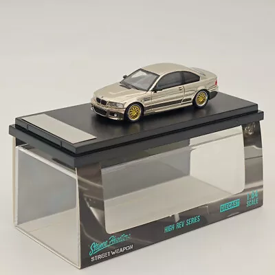 1/64 Stance Hunters BMW E46 M3 Chrome Silver With BBS Wheels Diecast Models Car • $50.60