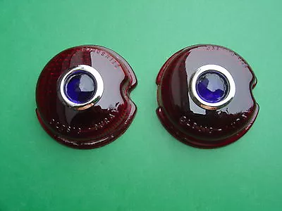 1937-37-1938-38 Oldsmobile Blue Dot Taillight Lens-pair-glass-new  • $28.99