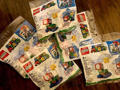 $21.99 • Buy Lego Super Mario Super Mushroom Surprise Lot Of 5 Poly Bags 30385 Party Favors