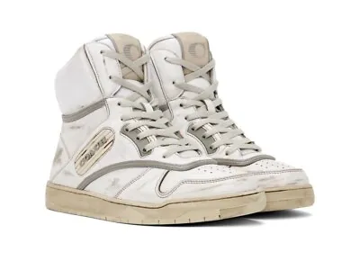 New COACH Men’s DISTRESSED High Top Sneaker Size 11 NEW! Leather Vintage RARE! • $149.99