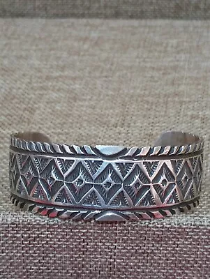 VTG Sterling Silver - Freddie Maloney Signed Navajo Heavy Cuff Bracelet - 40g • $155