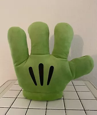 DISNEY PARK MICKEY MOUSE COSTUME GLOVE MITT PLUSH 1 GREEN 11” Hand • $9.09