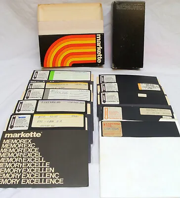 Lot Of 10 Used 8  Floppy Disks In Box 8 In Memorex Markette Certipak Vintage • $24.99