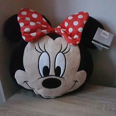 Disney Minnie Mouse Primark Head Shape Plush Cushion Pillow • £19.95