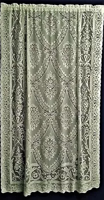 Alexandria Ivory Cotton Blend Lace Window Panel 60  X 63  Livingroom Bedroom • $75