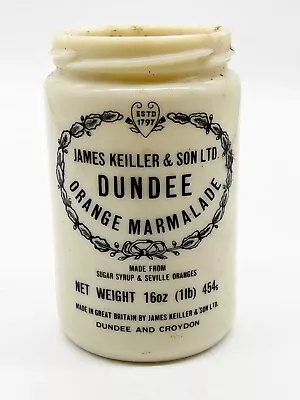 Vintage James Keiller & Son Ltd Dundee Seville Orange Marmalade Empty Jar • £28.99