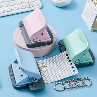 Mannual 6-Hole Punch Loose-Leaf Puncher Paper Stapler DIY For Home Office Tool • $18.21