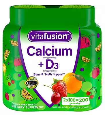 Vitafusion Calcium D3 Vitamin Gummies (200 Ct.) • $27.76