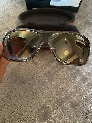 Maui Jim’s Peahi Wrapped Polarized Sunglasses Brown W/Straight Arms & Hard Case • $175