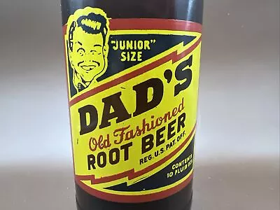 Dad’s Junior Old Fashioned Root Beer Acl Soda Bottle 10oz Denver Colorado 1948 • $17.99