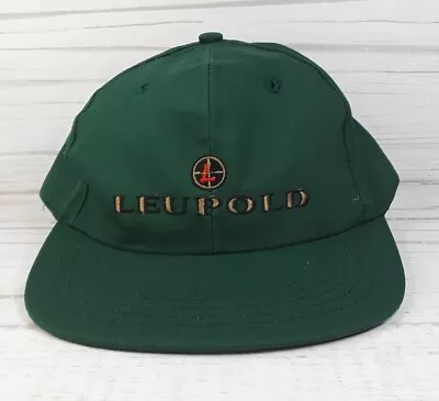 Vtg Leupold Rifle Optics Made In USA Cap America Low Profile Green Snap Back Hat • $17.97